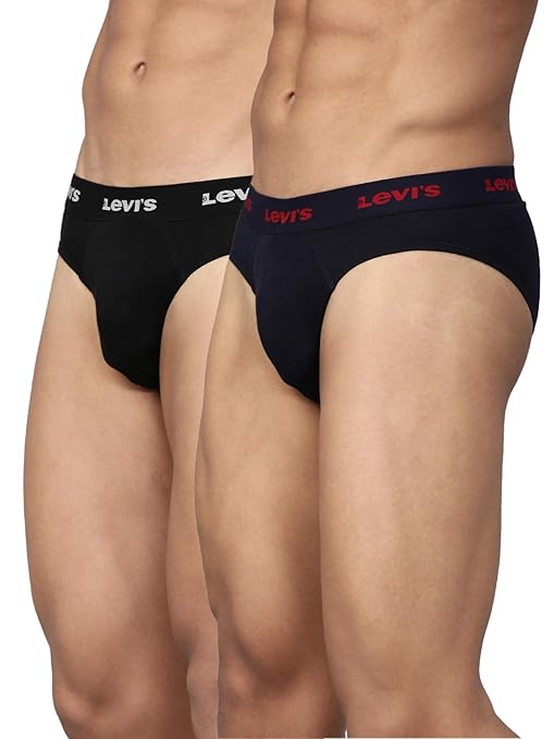 Levi's Neo Cotton Brief for Men with Contoured Double Pouch, Tag Free Comfort & Smartskin Technology (Pack of 2)